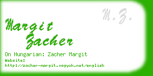 margit zacher business card